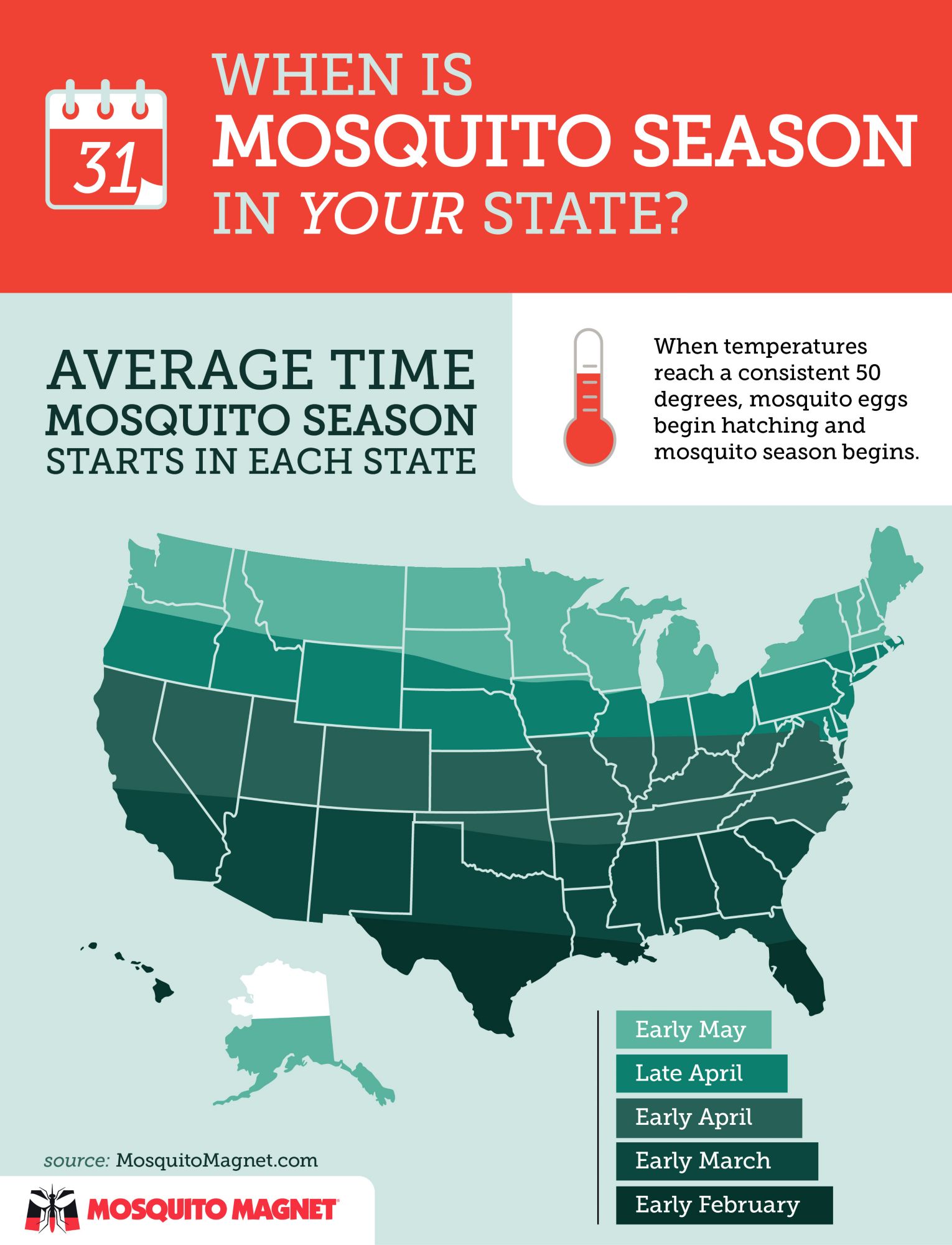 Mosquito Population By State Map When Is Mosquito Season In Your State?